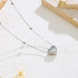 18 KT Gold Over Titanium Heart Necklace